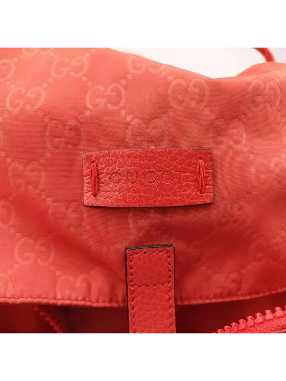 Gucci GG Pattern Orange Backpack